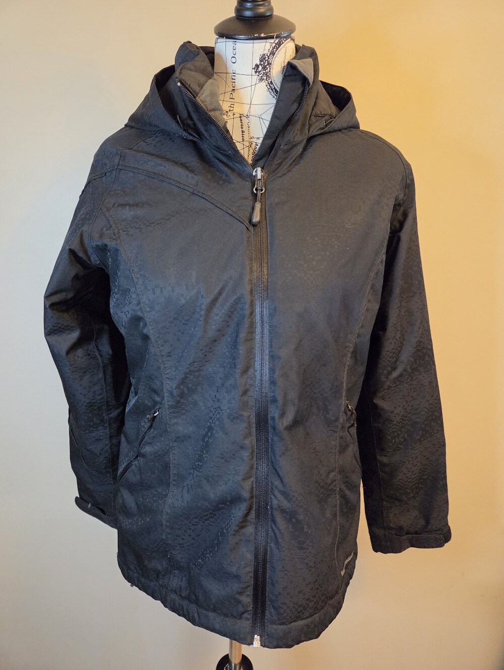 Merrell Womens M Opti-Shell Opti-Warm Black Hooded Insulated Outdoor Jacket